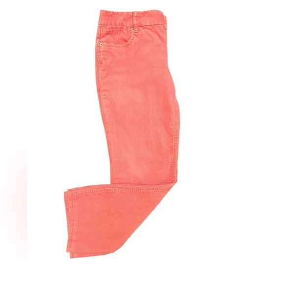 J. Crew At the Waist Boot Cut Favorite Fit Corduroy Pants in Coral in Size 6S - Picture 4 of 7